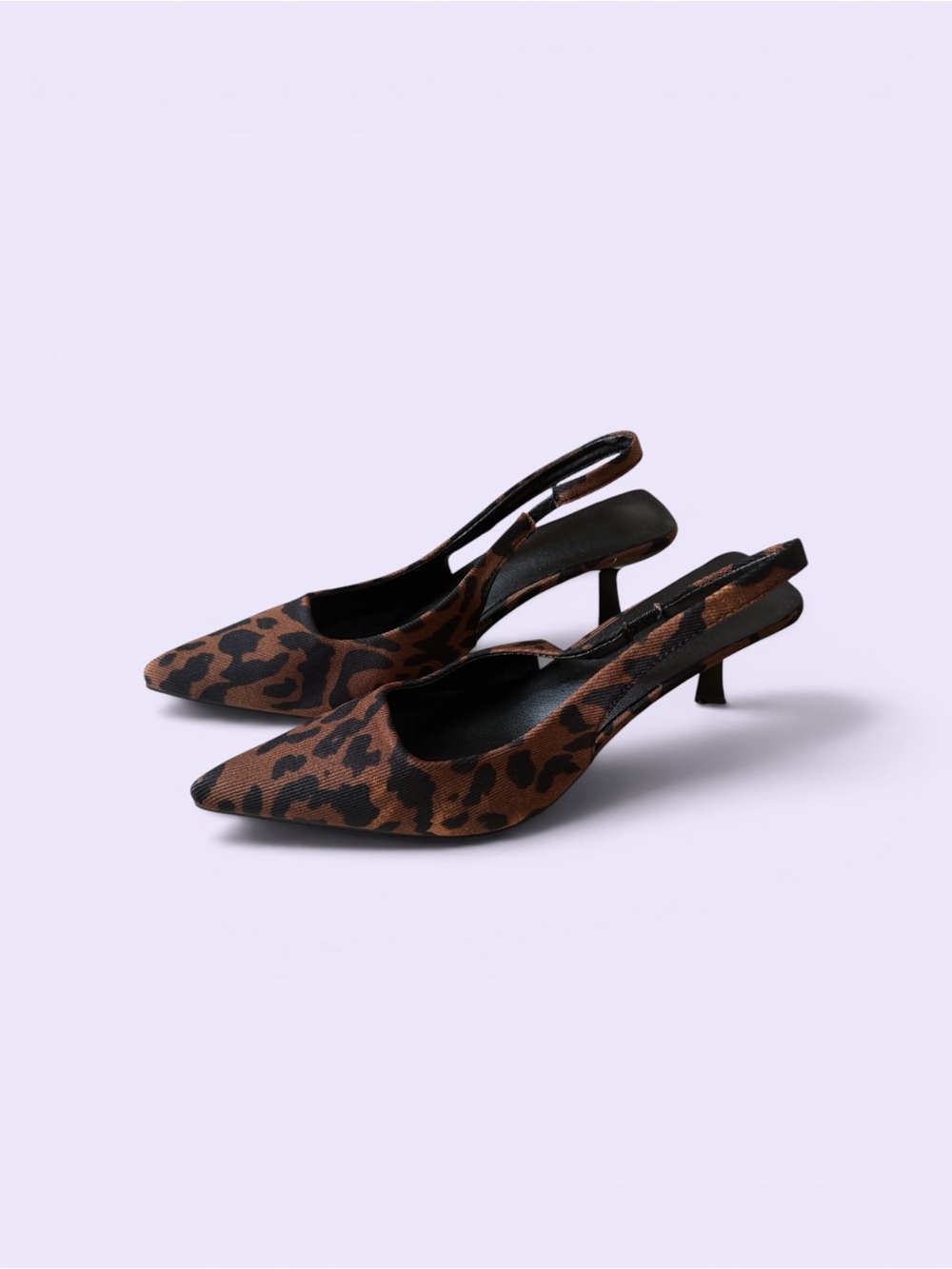 Leopard pointed  stiletto pumps